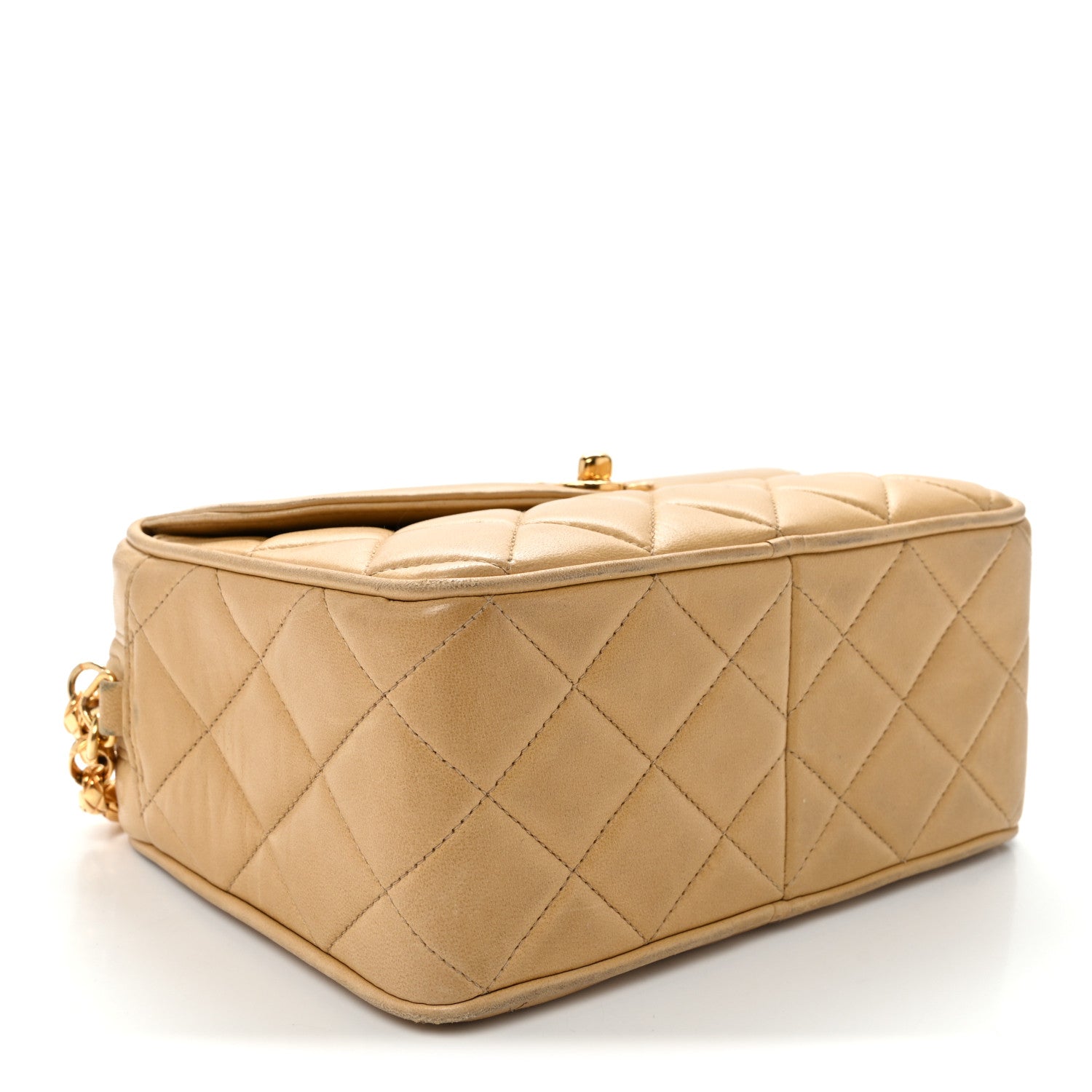 Chanel Lambskin Quilted Tassel Flap Camera Bag Light Beige 4 of 13