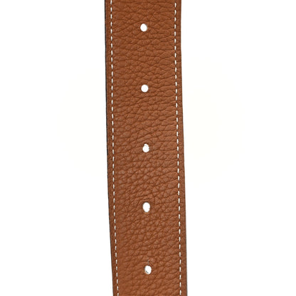 Hermes Togo Box 32mm Strie H Belt 95 38 Gold Black 4 of 4