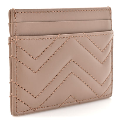 Gucci Calfskin Matelasse GG Marmont Card Holder Porcelain Rose 3 of 9