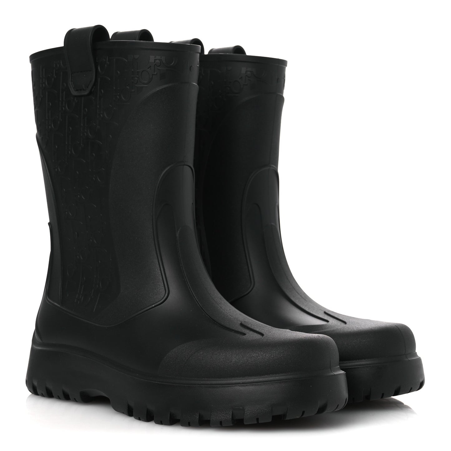 Rubber Oblique Mens Garden Rain Boots 43 Black