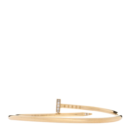 Cartier 18K Yellow Gold Diamond Small Juste Un Clou Bracelet 15 2 of 4