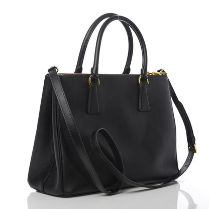 Prada Saffiano Medium Galleria Double Zip Tote Black 3 of 11
