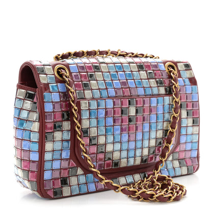 Chanel Lambskin Mosaic Medium Flap Red Multicolor 3 of 12