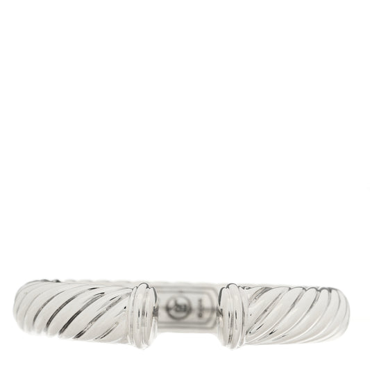 Sterling Silver 10mm Sculpted Cable Cuff Bracelet