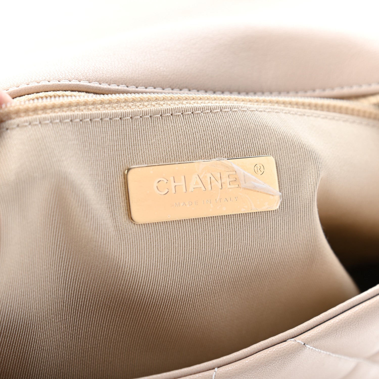 Chanel Lambskin Quilted Medium Chanel 19 Flap Beige 6 of 10