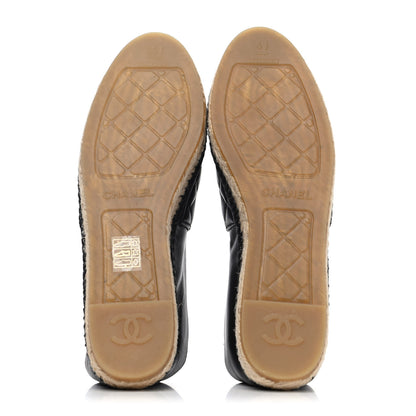 Chanel Lambskin Quilted CC Espadrilles 41 Black 4 of 4