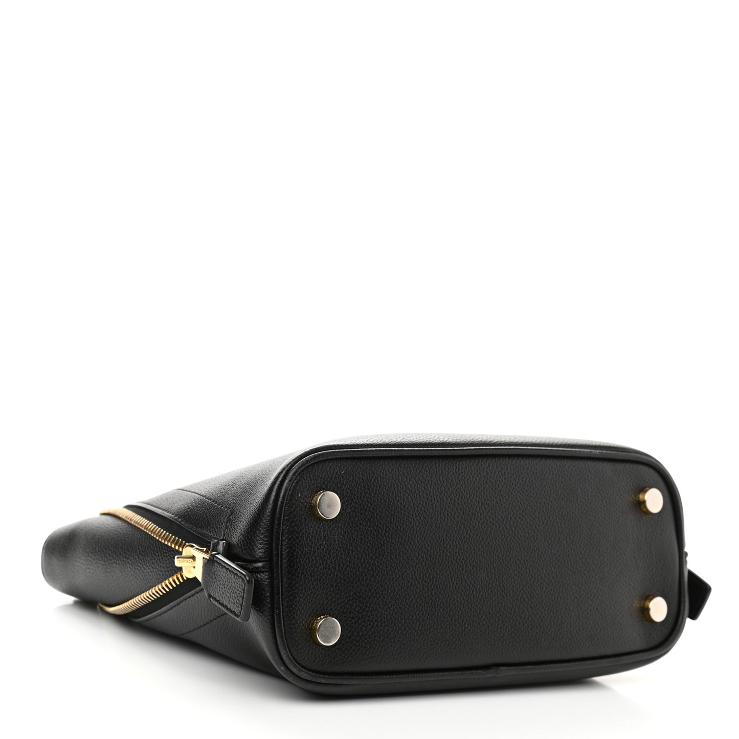 Pebbled Calfskin Medium Jennifer Zip Tote Black