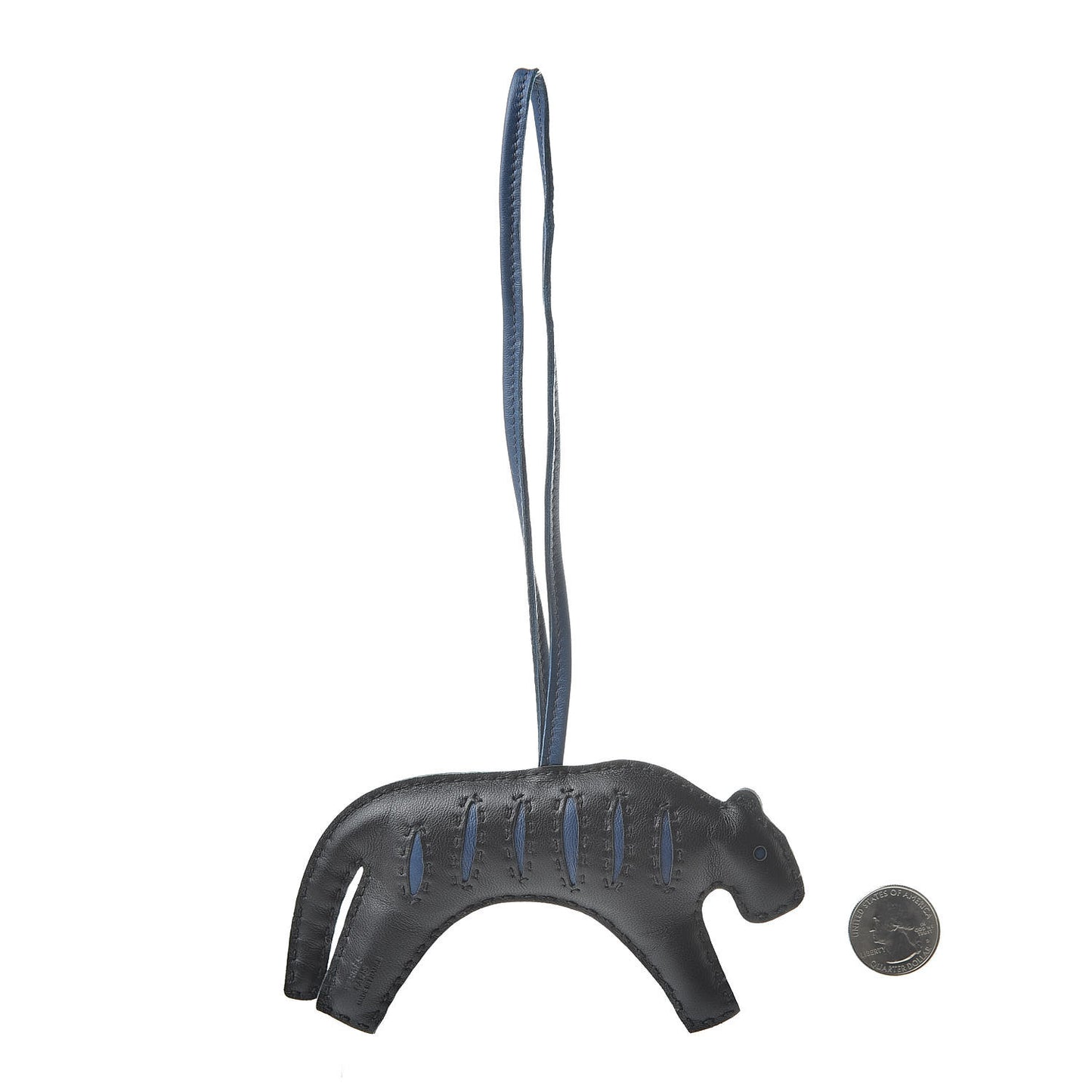 Milo Lambskin Rooroo Bag Charm Black Bleu de Malte