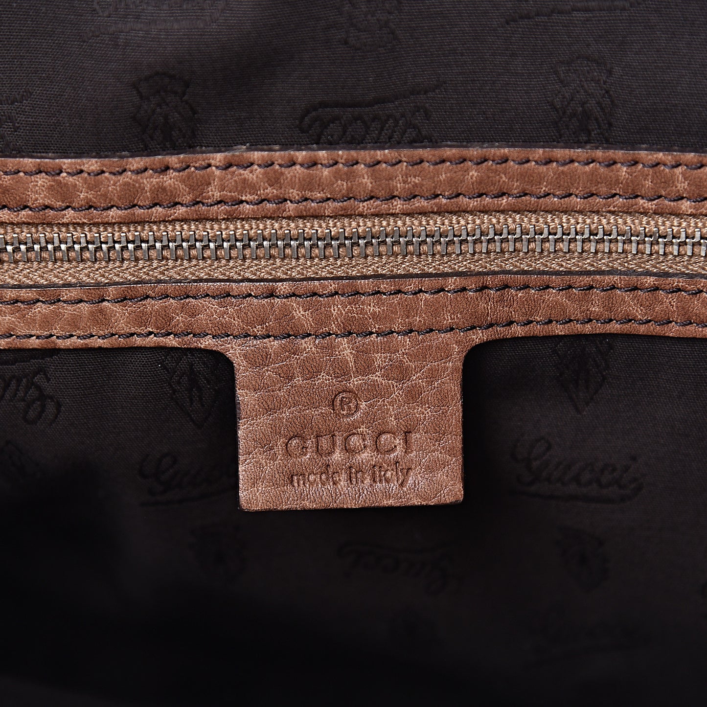Monogram Medium Bamboo Bar Tote Brown