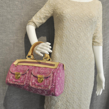 Louis Vuitton Monogram Denim Neo Speedy Fuchsia 3 of 9