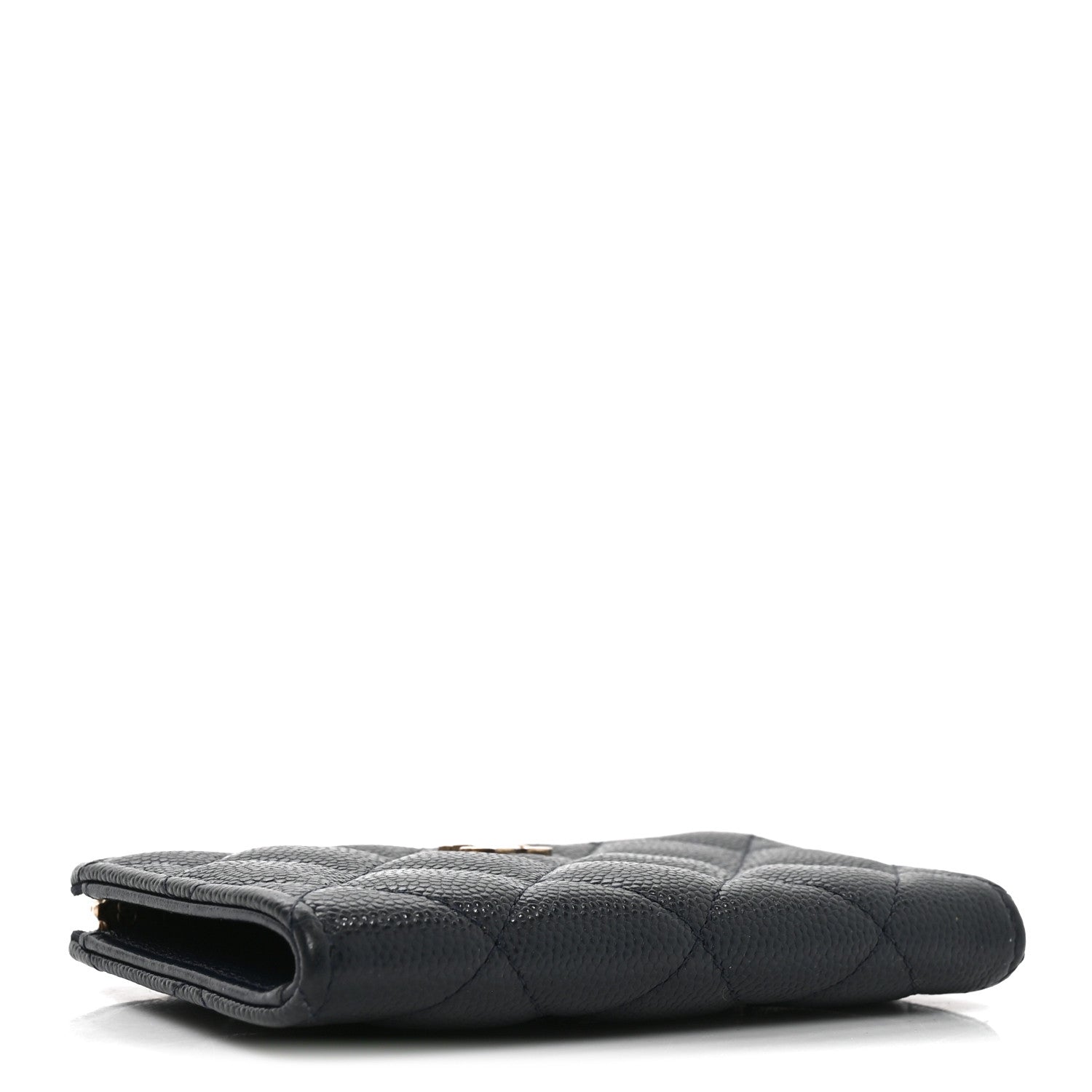 Chanel Caviar Quilted Zipped Key Holder Case Dark Blue 8 of 14