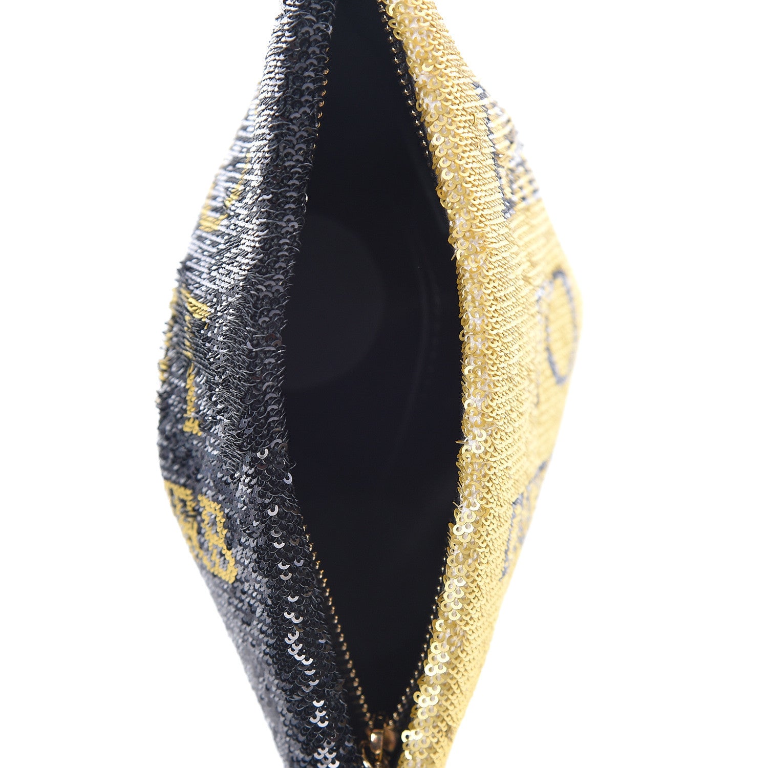 Chanel Sequin Do Not Disturb Minaudiere Clutch Black Gold 7 of 12