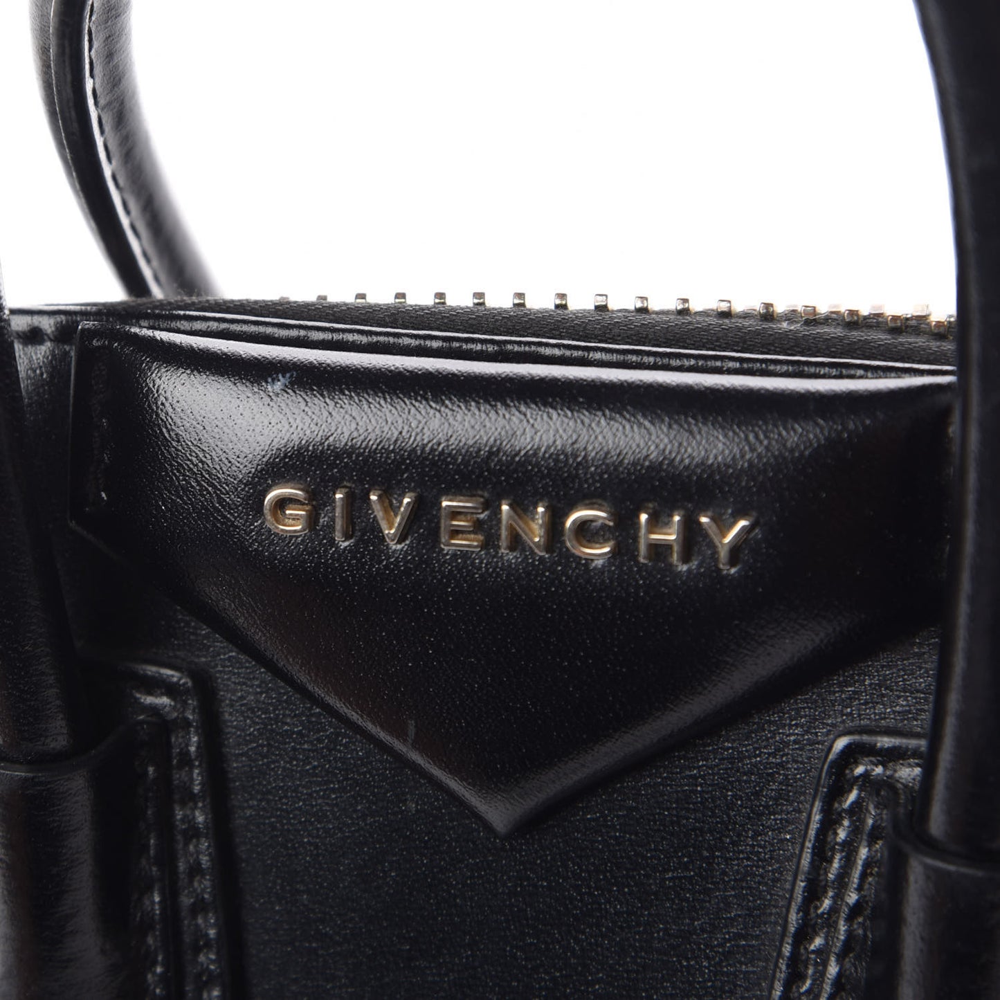 Shiny Lord Calfskin Mini Antigona Black