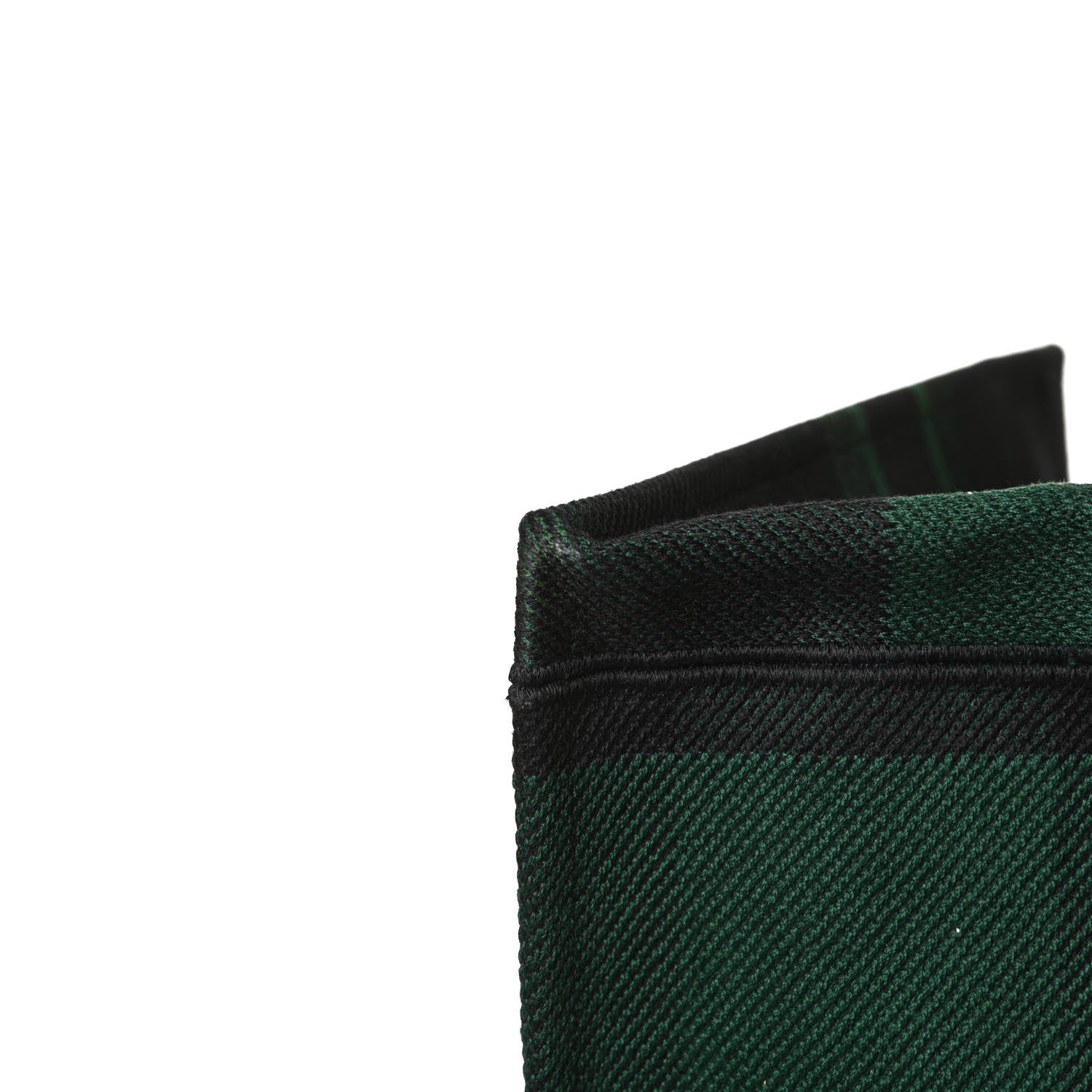 Christian Dior Canvas Embroidered Checkered Book Tote Black Green 13 of 13