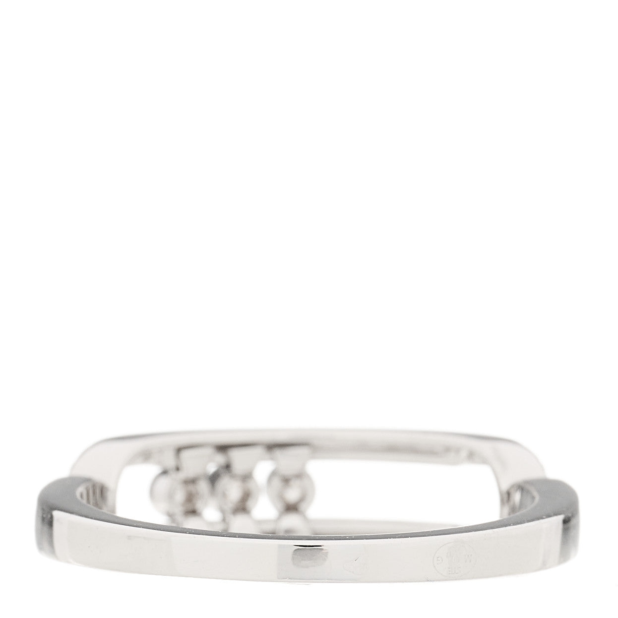 18K White Gold Diamond Baby Move Pave Ring 54 7
