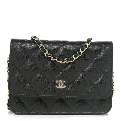 Chanel Caviar Quilted Mini Wallet On Chain WOC Black 1 of 13
