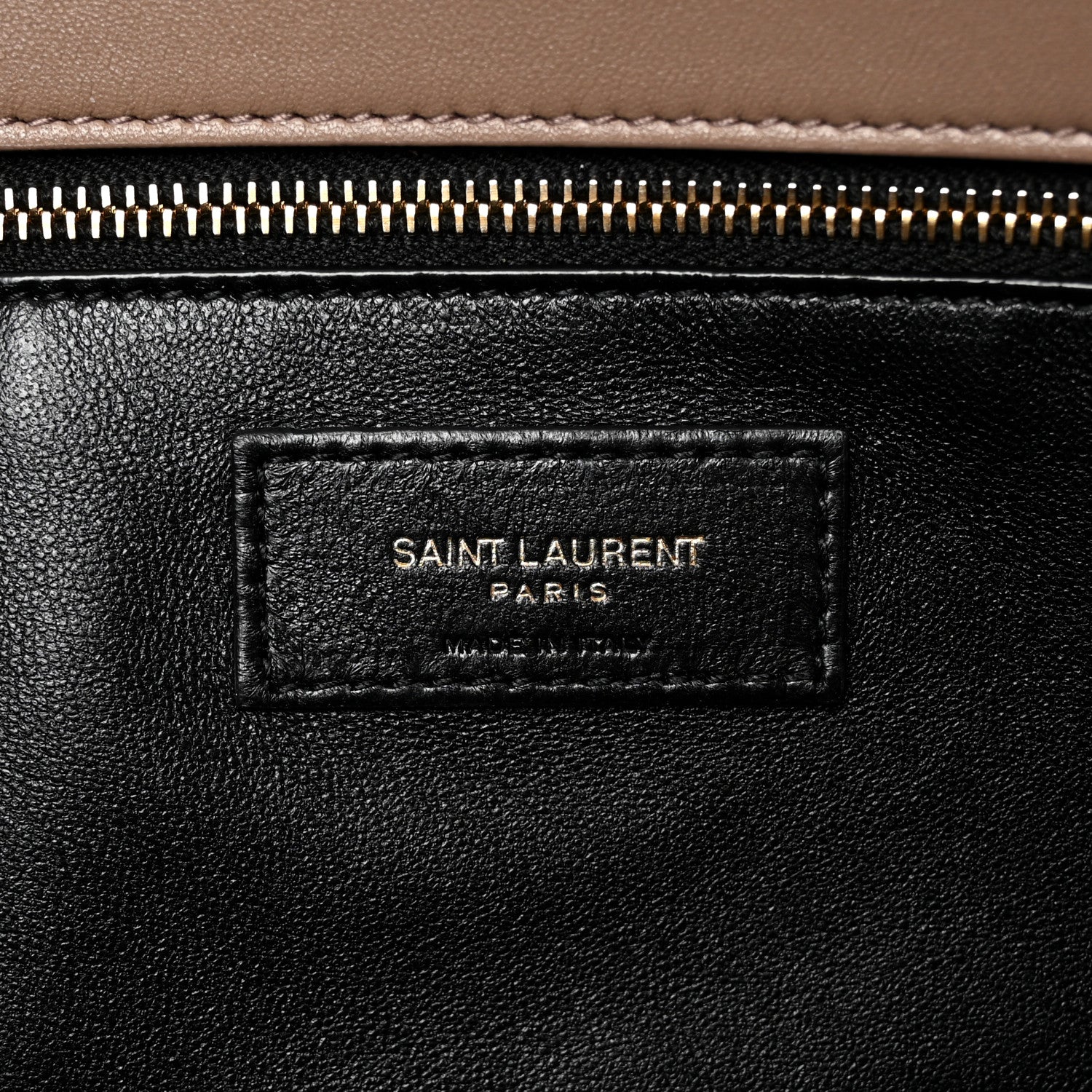 Saint Laurent Lambskin Quilted Sade Puffer Envelope Clutch Dark Beige 6 of 7