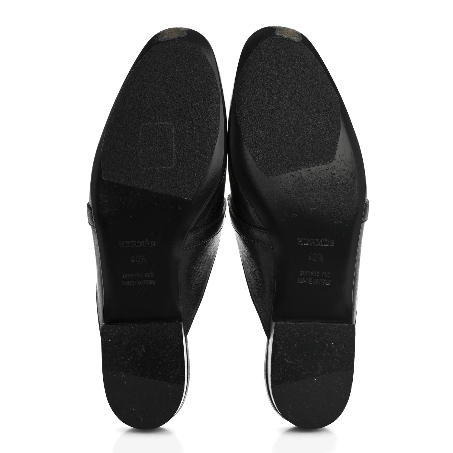 Hermes Goatskin Oz Mules 40.5 Black 6 of 9