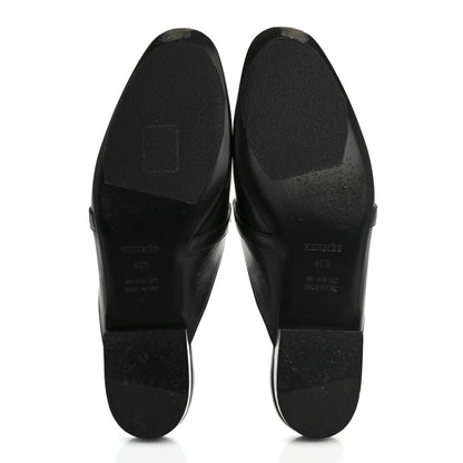 Hermes Goatskin Oz Mules 40.5 Black 6 of 9