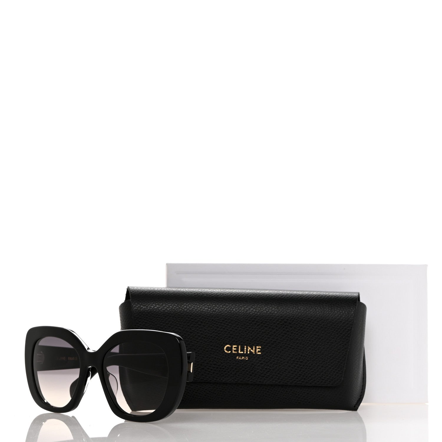 Celine Acetate Triomphe 01 Square Sunglasses CL 40226U Black 7 of 7