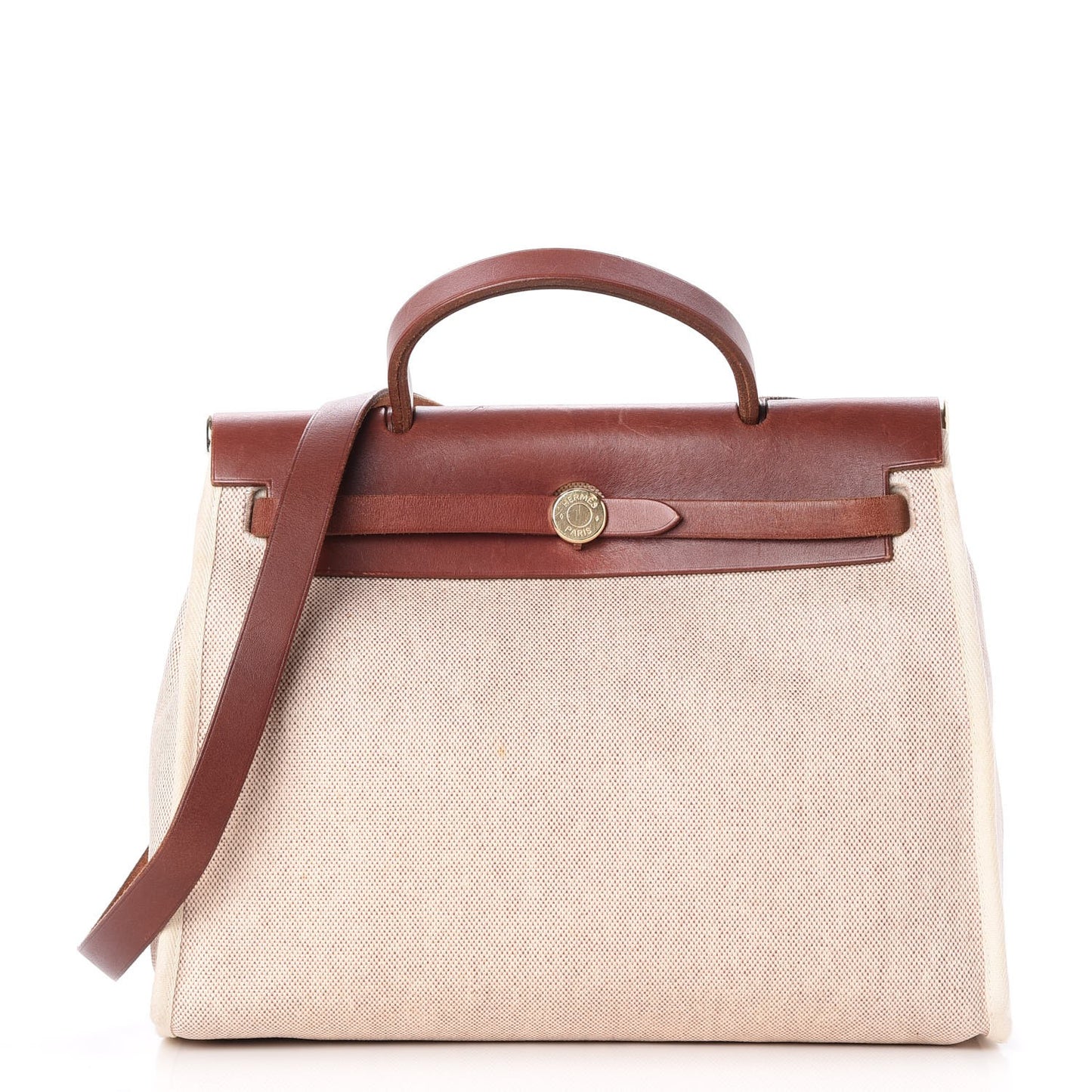 Toile Vache Calfskin Herbag 30 PM Natural
