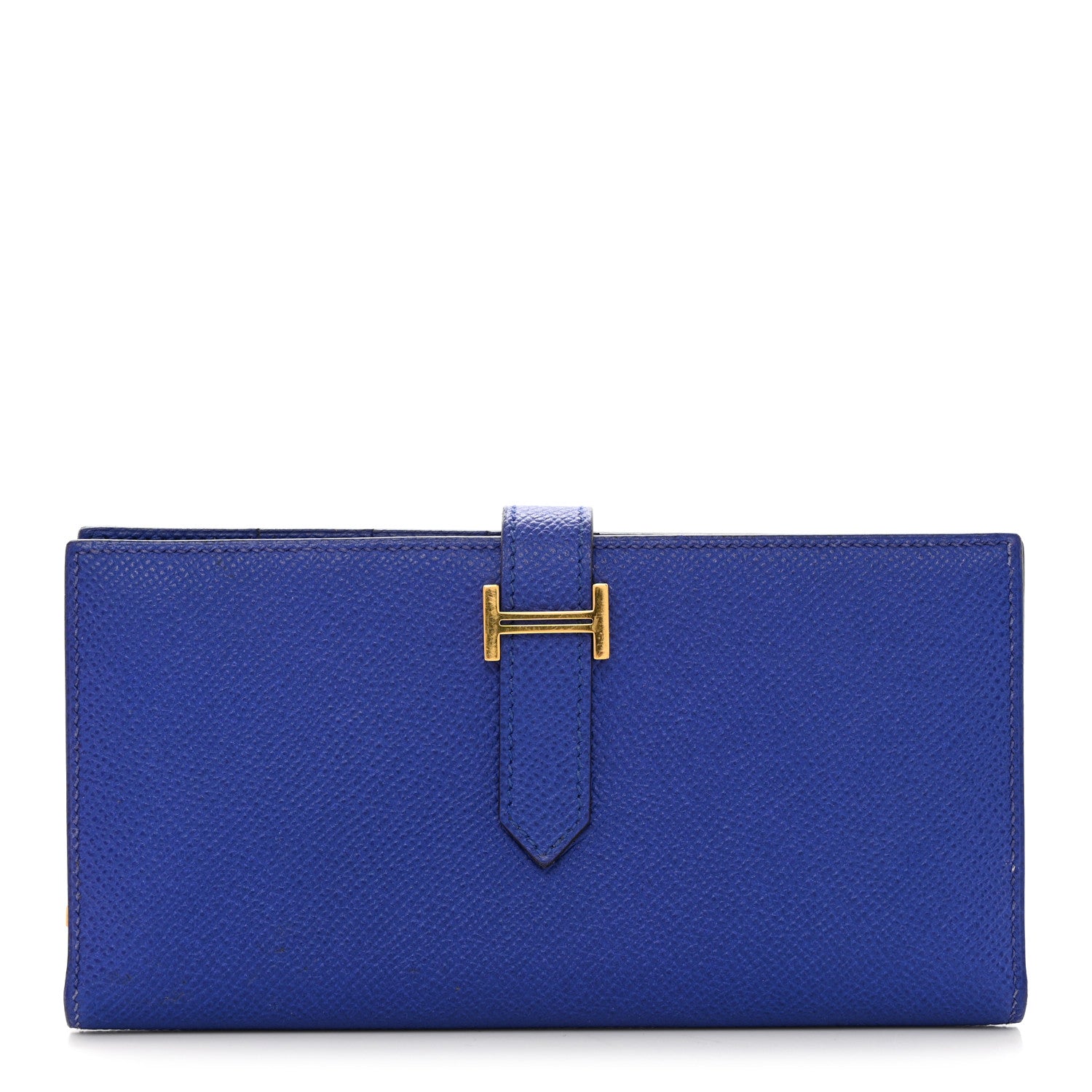 Hermes Epsom Bearn Gusset Wallet Bleu Electrique 1 of 9