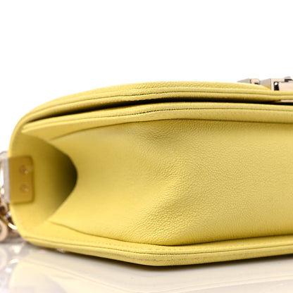 Chanel Caviar Chevron Quilted Small Boy Flap Yellow 8 of 9
