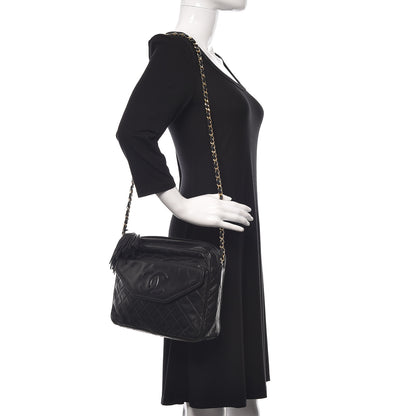 Chanel Lambskin Quilted Tassel Camera Case Black 2 of 10