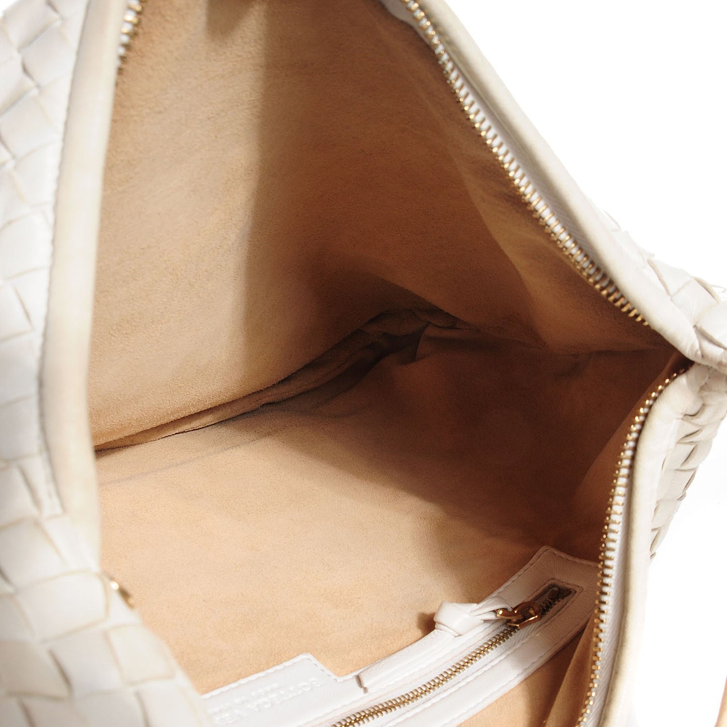 Nappa Intrecciato Medium Hobo White