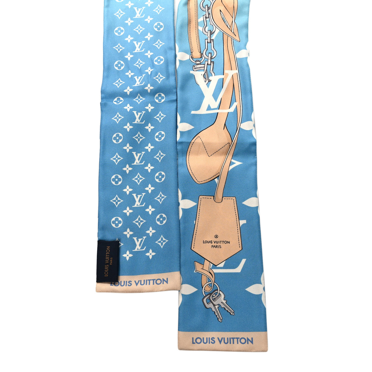 Louis Vuitton Silk Monogram Gradient By The Pool Bandeau Blue 2 of 3