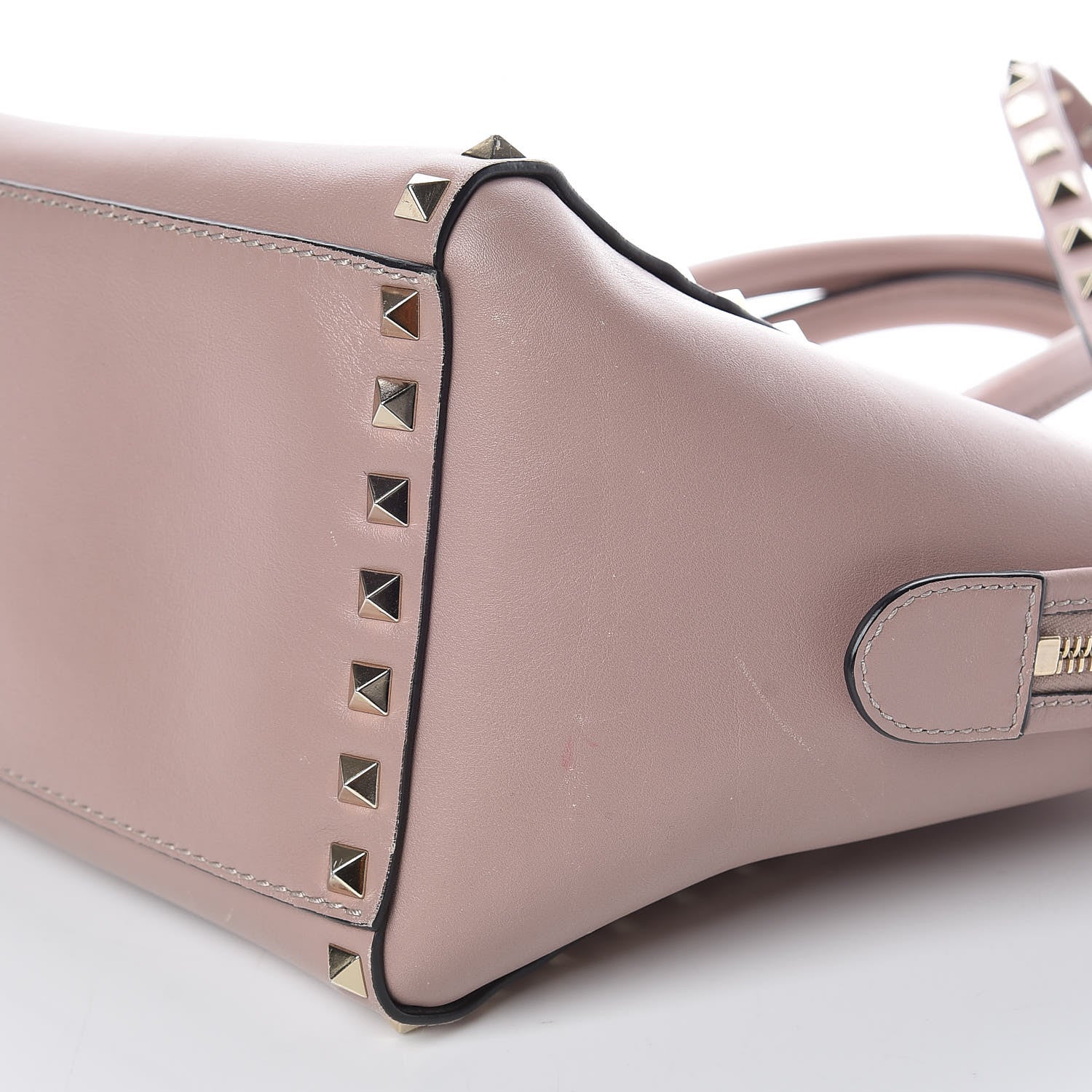 Valentino Garavani Vitello Small Rockstud Double Handle Tote Poudre 22 of 26