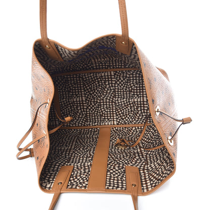 MCM Visetos Large Liz Reversible Shopper Tote Cognac 11 of 14
