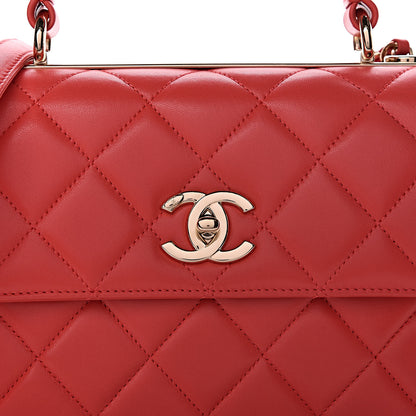Chanel Lambskin Quilted Small Trendy CC Flap Dual Handle Bag Bright Pink 14 of 15