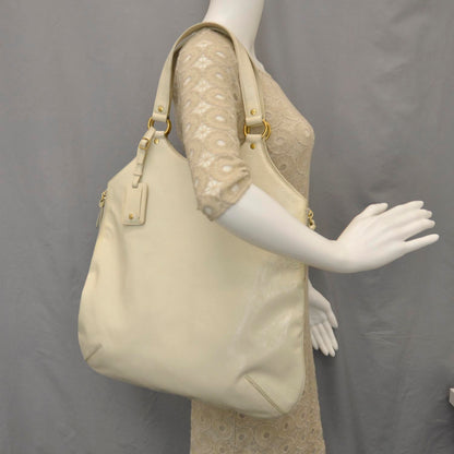 Saint Laurent Patent Tribute Tote Ivory 2 of 14