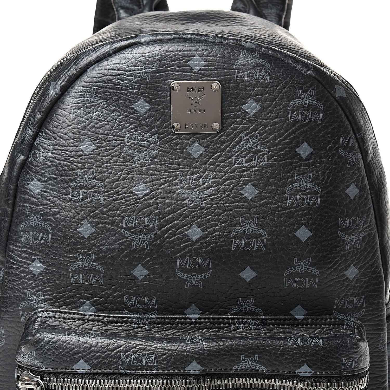 MCM Visetos Medium Stark Backpack Black 7 of 15
