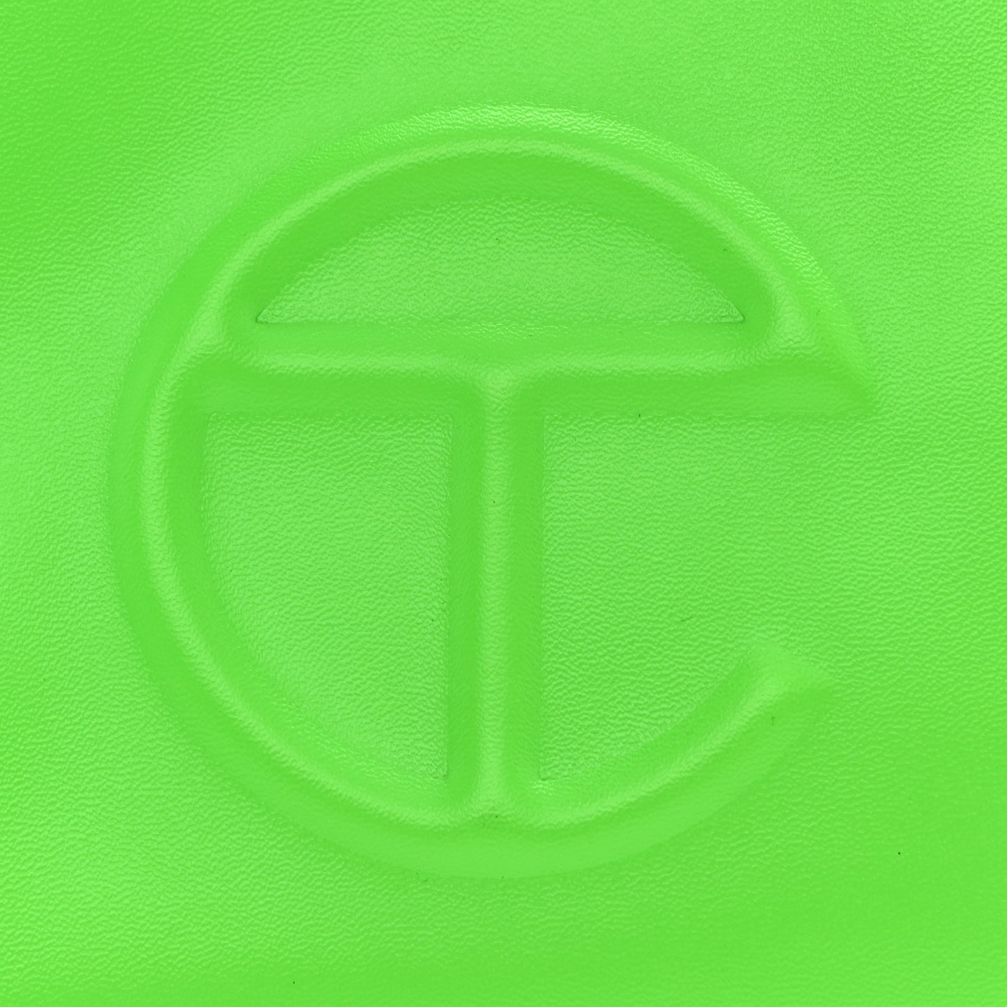 Vegan Leather Small Shopping Bag Highlighter Green