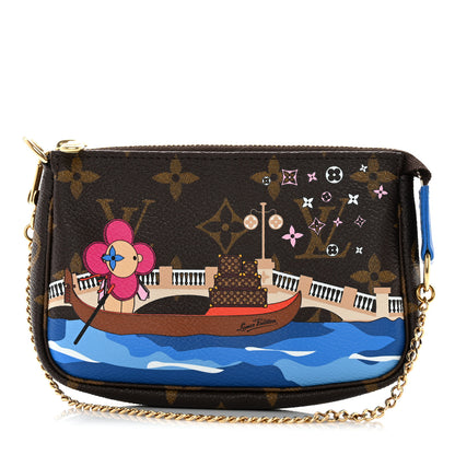 Louis Vuitton Monogram 2019 Christmas Animation Mini Venice Pochette Accessories Blue 1 of 9