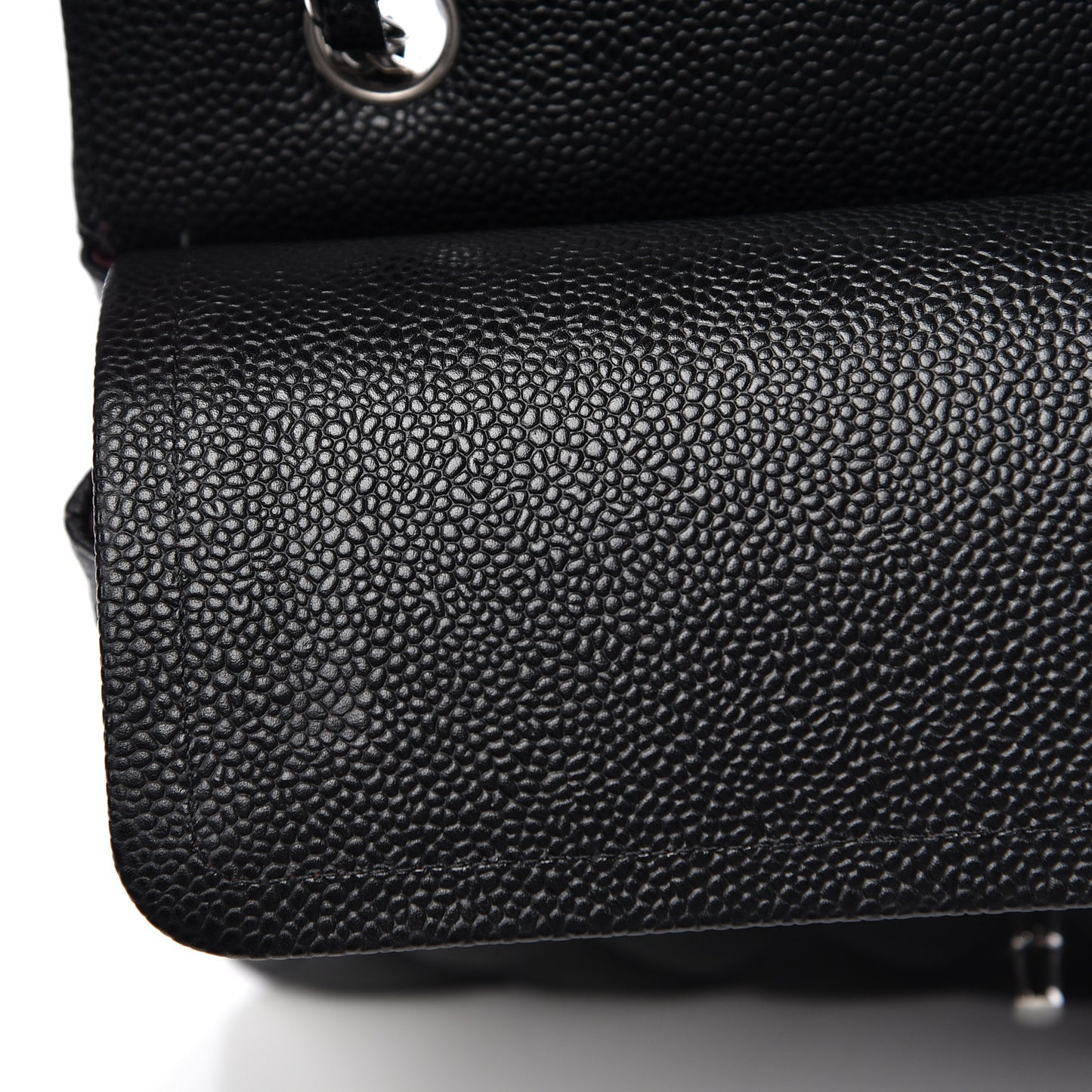 Caviar Quilted Small Double Flap Black