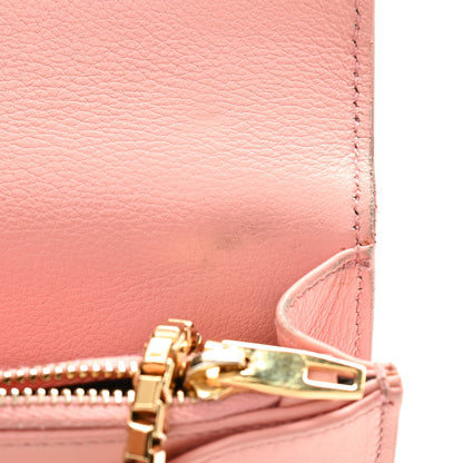 Balenciaga Veau Amp Plate Gold Chain Wallet Rose 10 of 10
