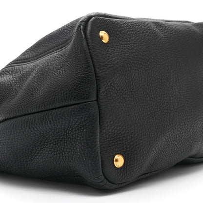 Prada Vitello Daino Tote Black 9 of 11