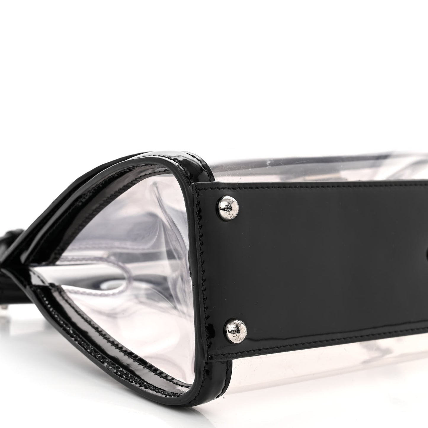 PVC Medium Miss Sicily Satchel Transparent Black