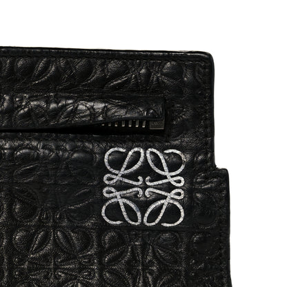 Loewe Calfskin Embossed Repeat T Pouch Black 8 of 8