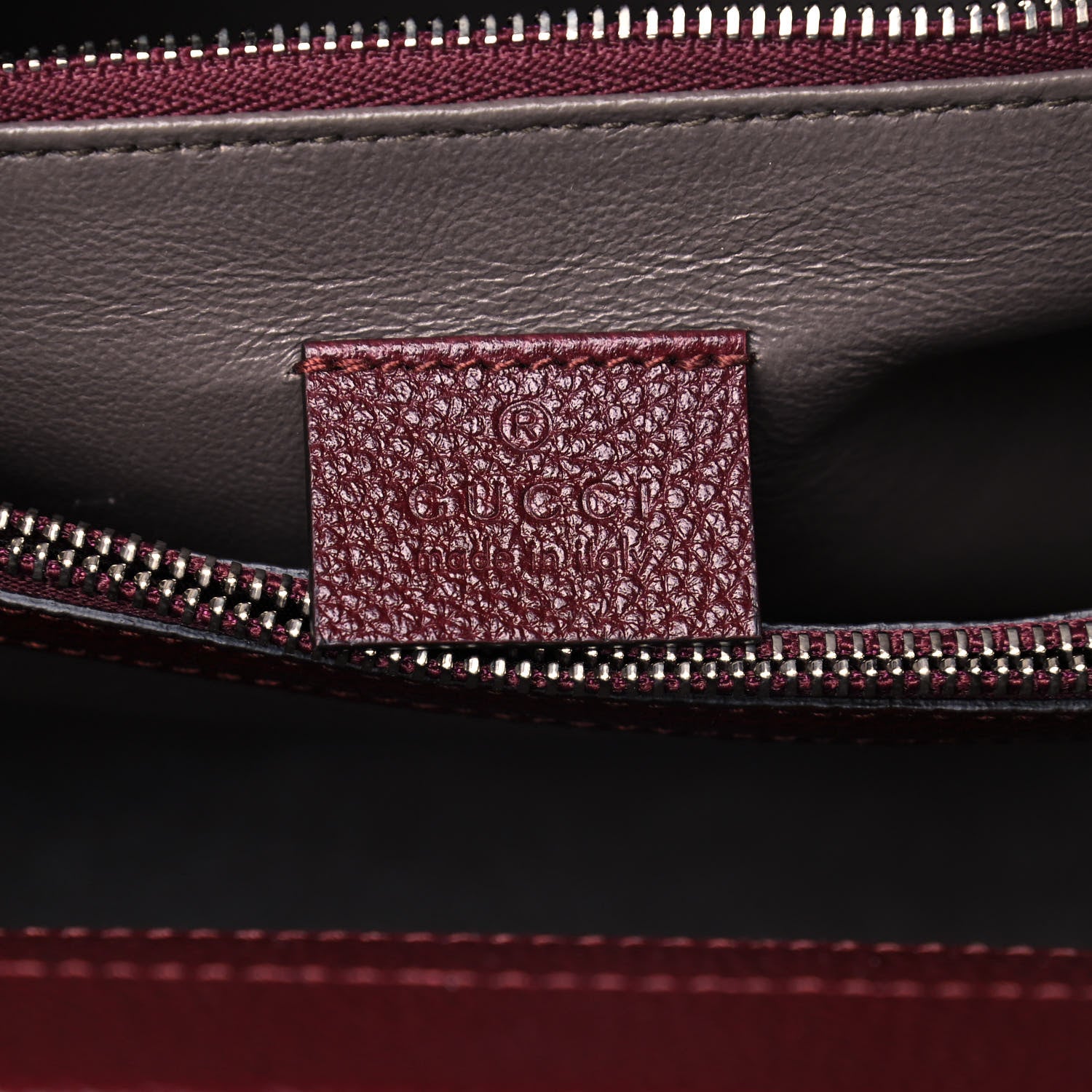 Gucci Grainy Calfskin Small Zumi Top Handle Bag Vintage Bordeaux 7 of 11