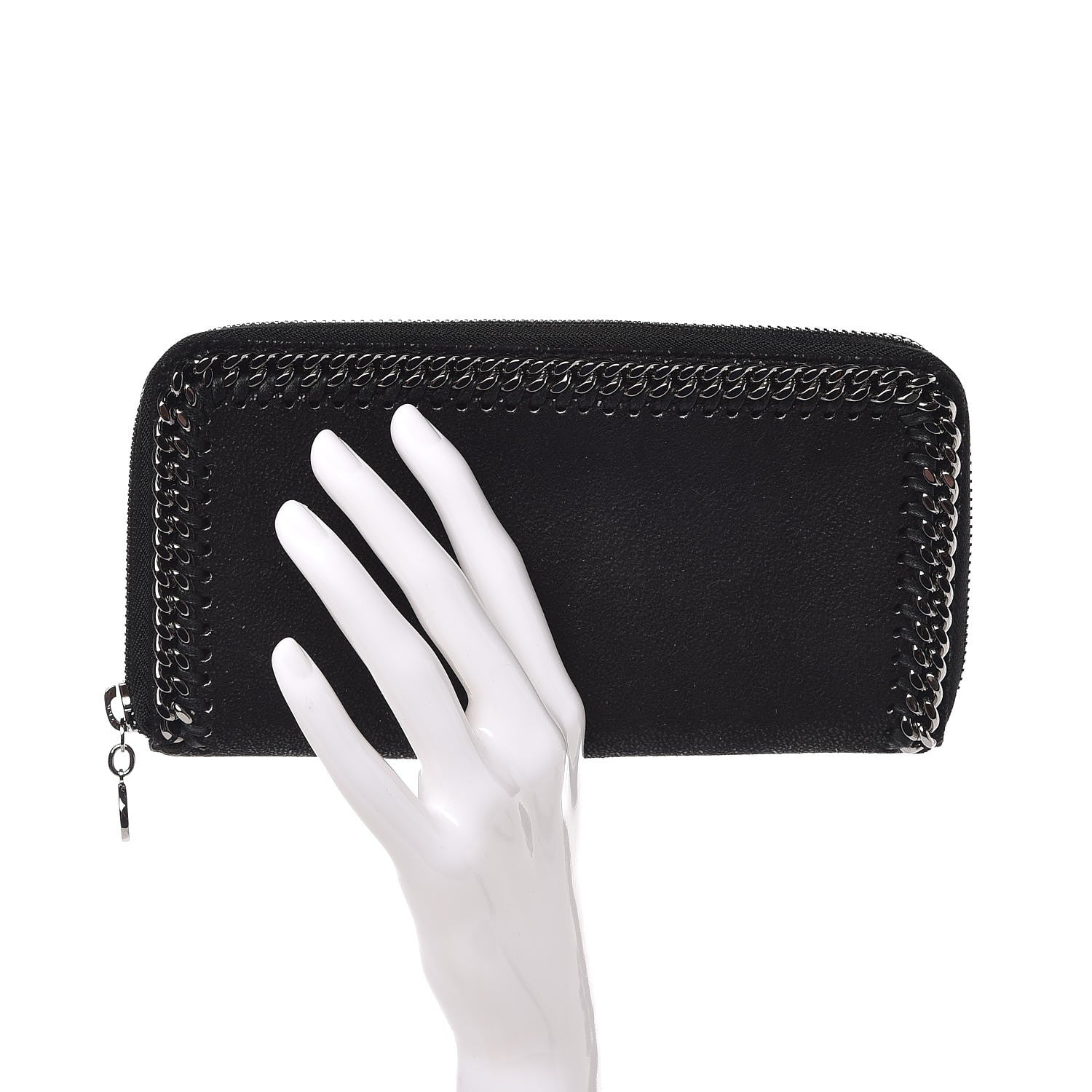Stella McCartney Shaggy Deer Falabella Box Continental Wallet Black 2 of 7