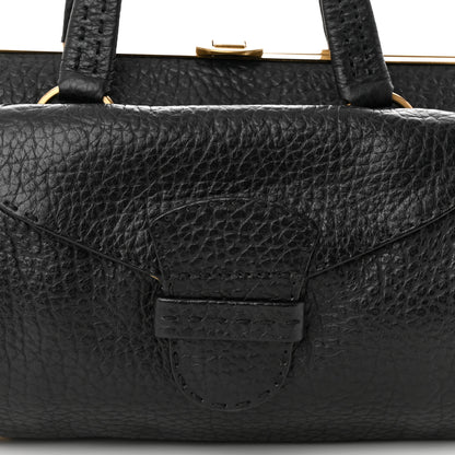 Prada Cervo Berlino Satchel Black 8 of 11