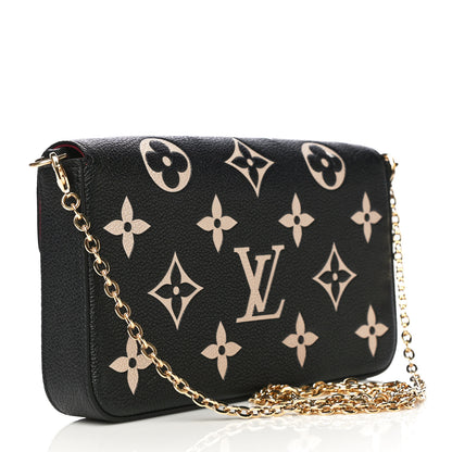 Louis Vuitton Empreinte Monogram Giant Felicie Pochette Black Beige 4 of 12