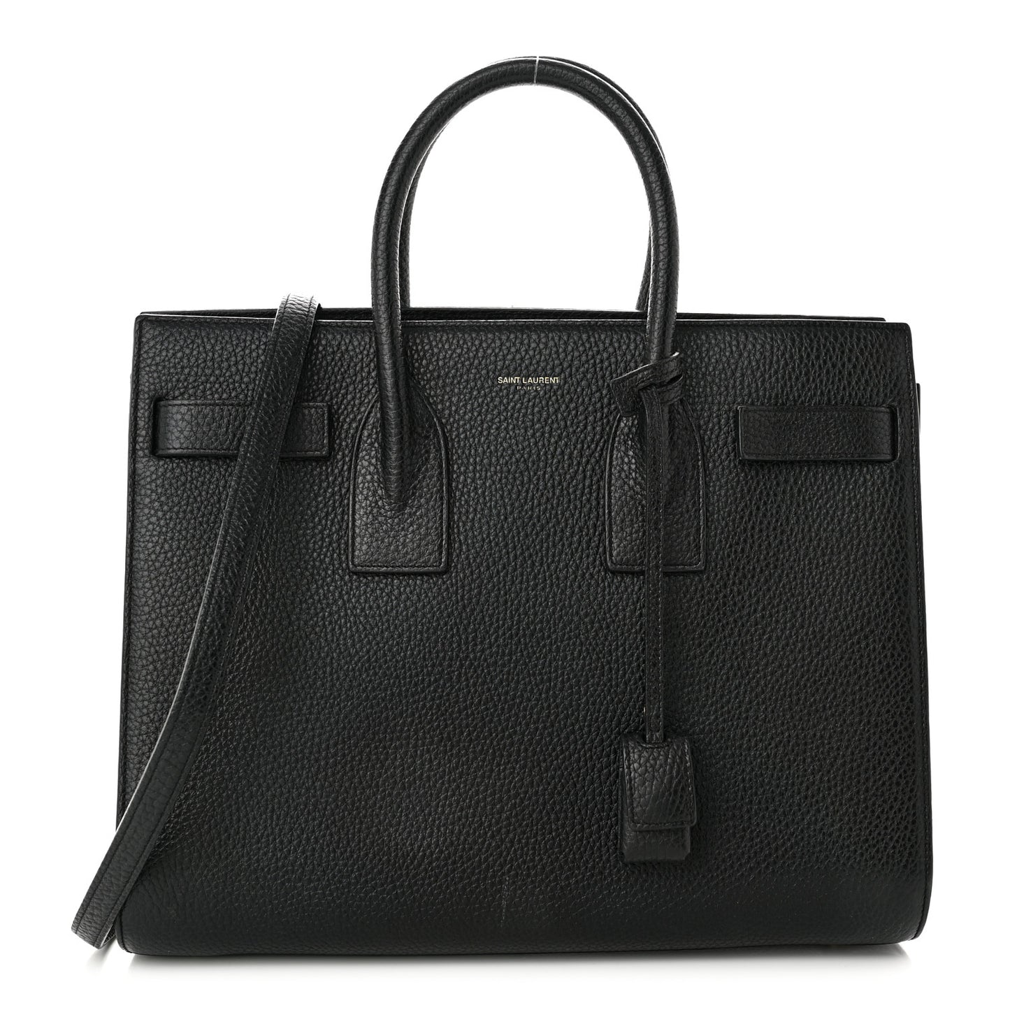 Grained Calfskin Small Sac De Jour Black