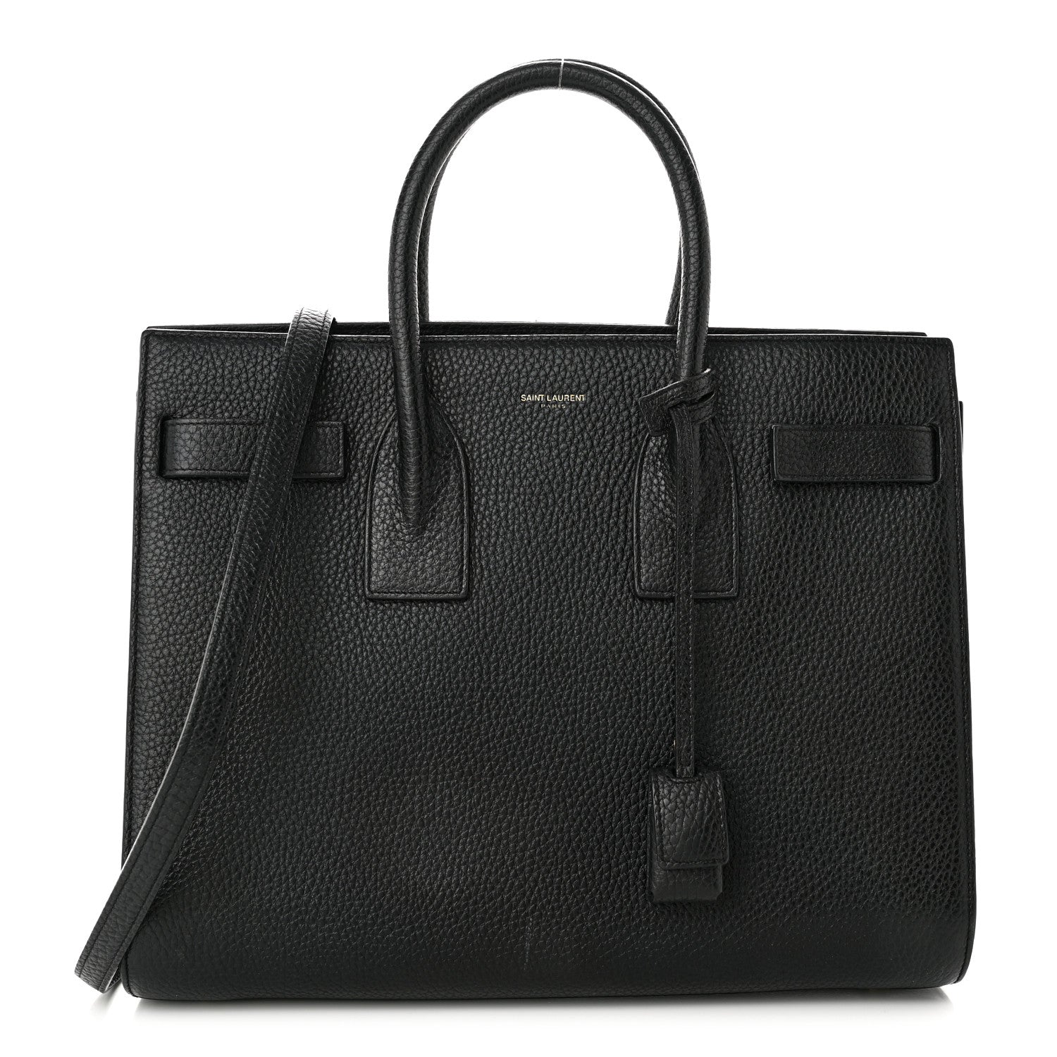 Saint Laurent Grained Calfskin Small Sac De Jour Black 1 of 11