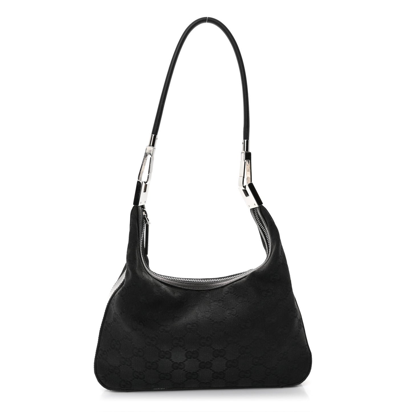 Monogram GG Small Clasp Hobo Black