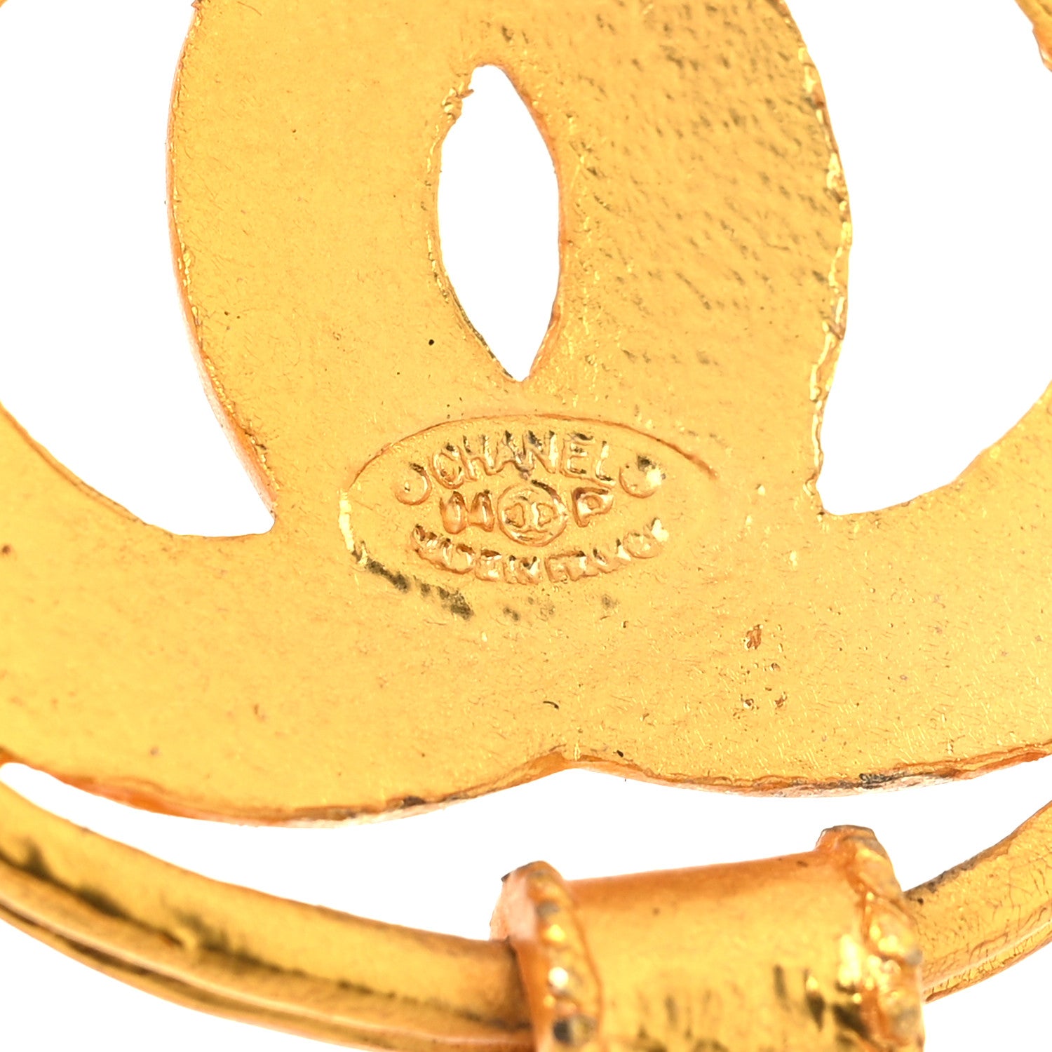 Chanel Metal CC Cross Dangle Brooch Gold 3 of 4